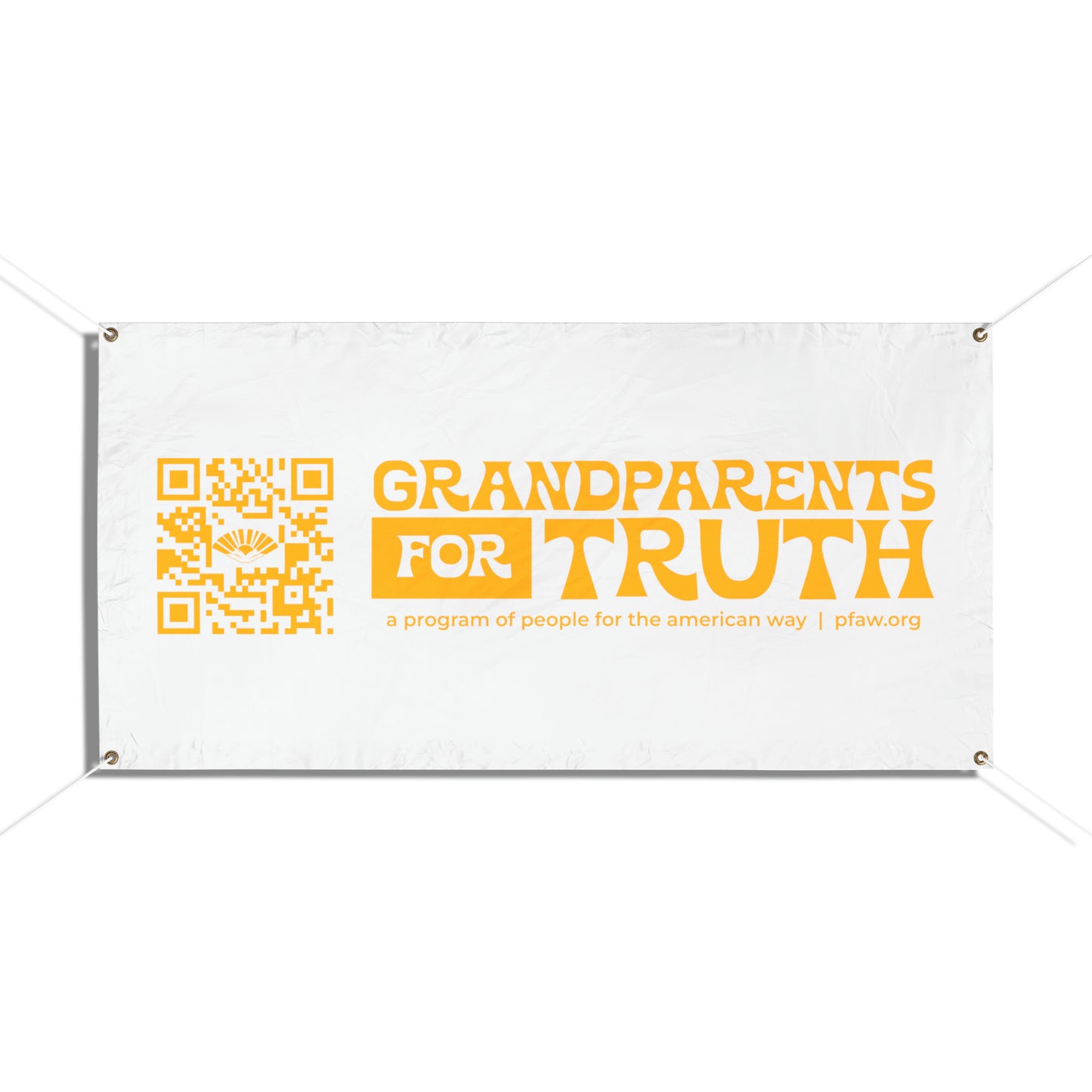 Grandparents For Truth Banner - White