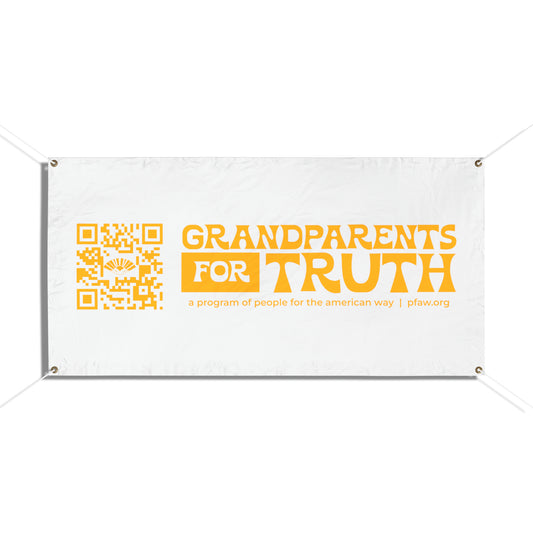 Grandparents For Truth Banner - White