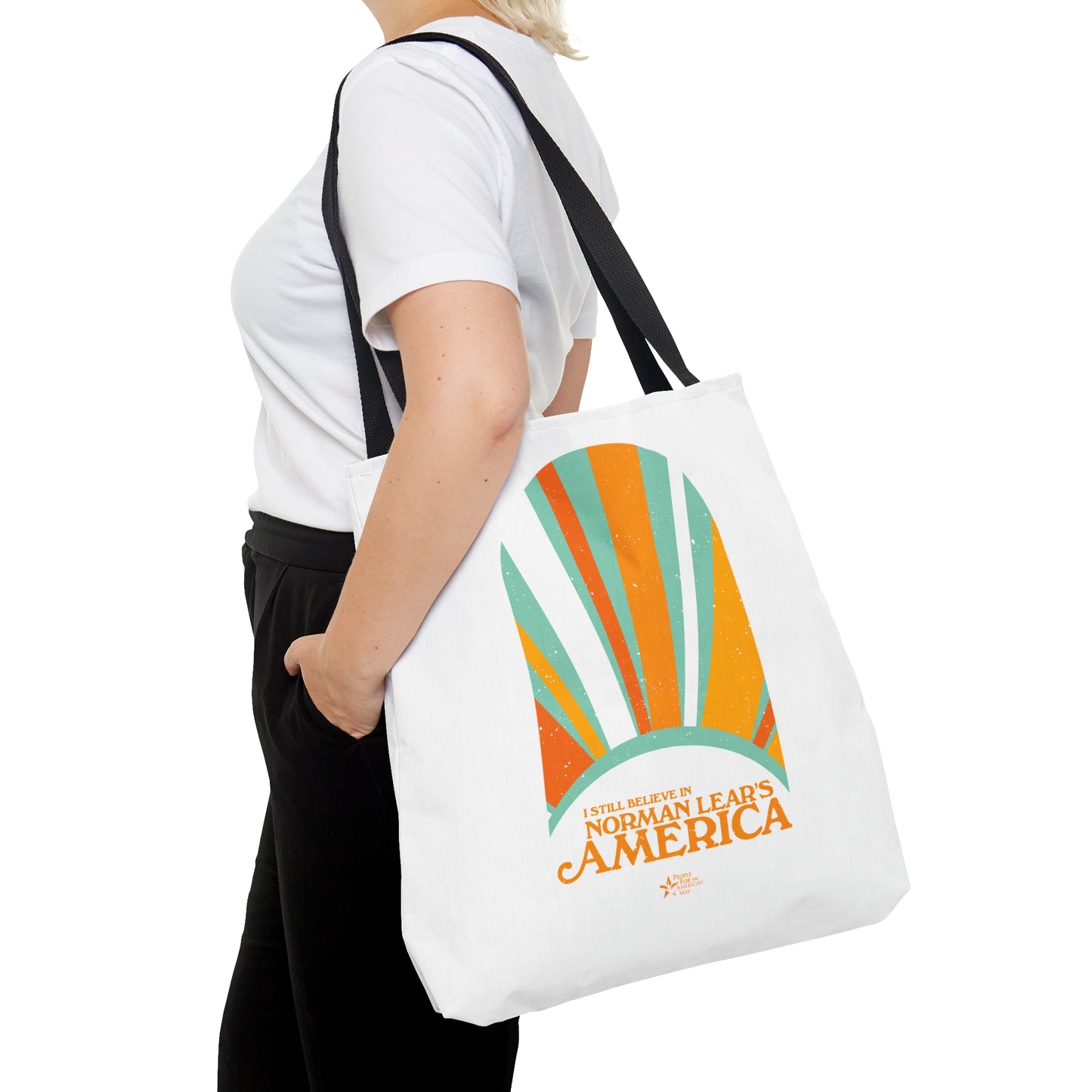 I Still Believe Arch Tote - White