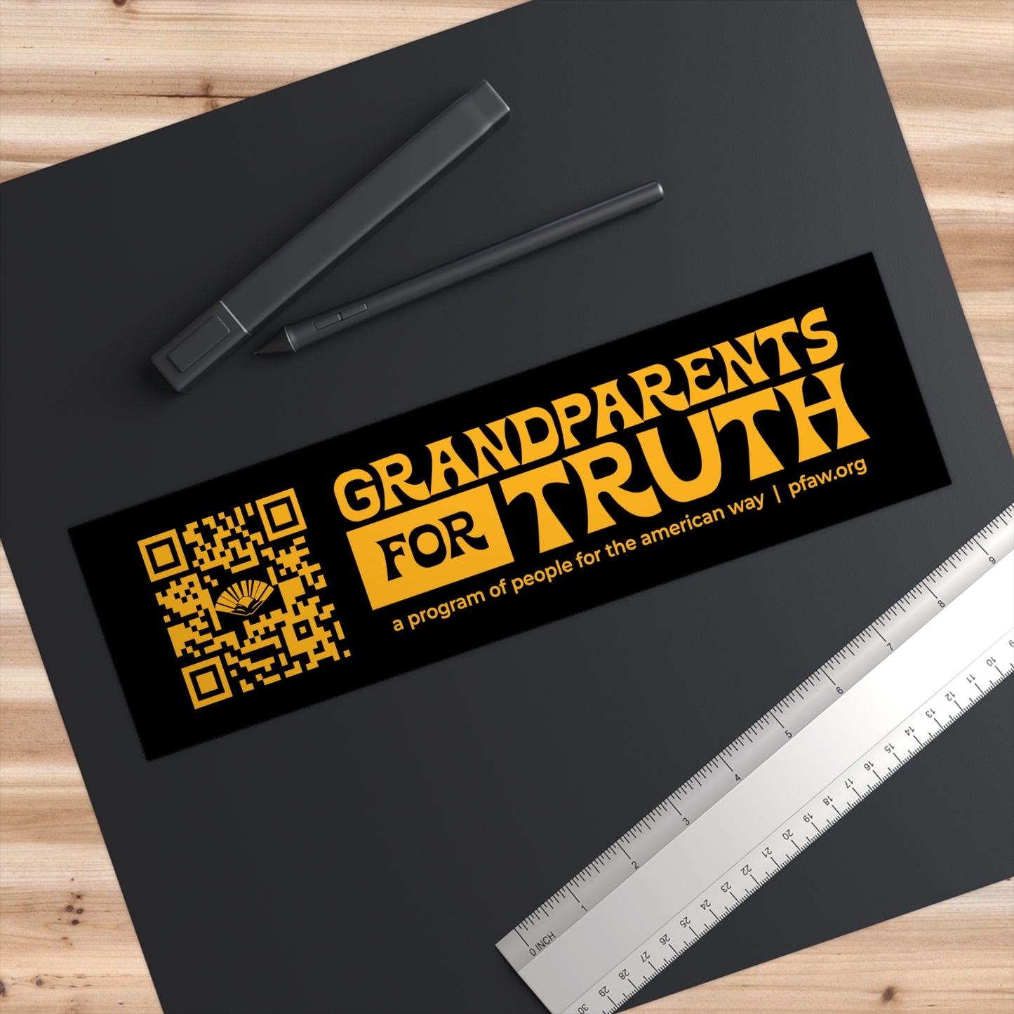 Grandparents For Truth Bumper Sticker - Black & Gold