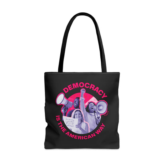 Democracy is the American Way Tote - Black