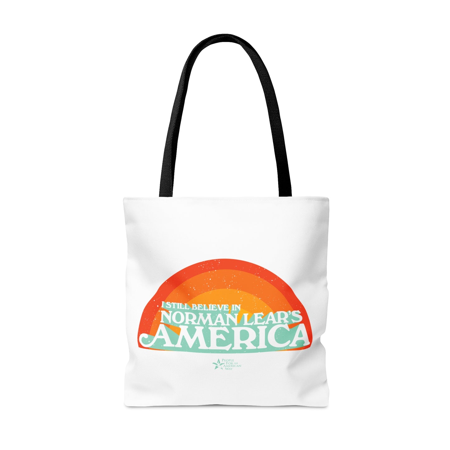 I Still Believe Rainbow Tote - White