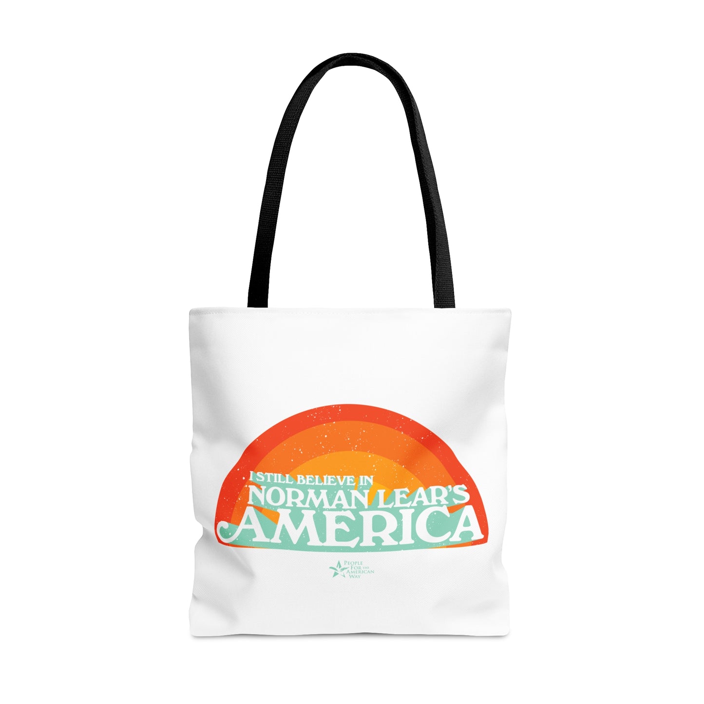 I Still Believe Rainbow Tote - White