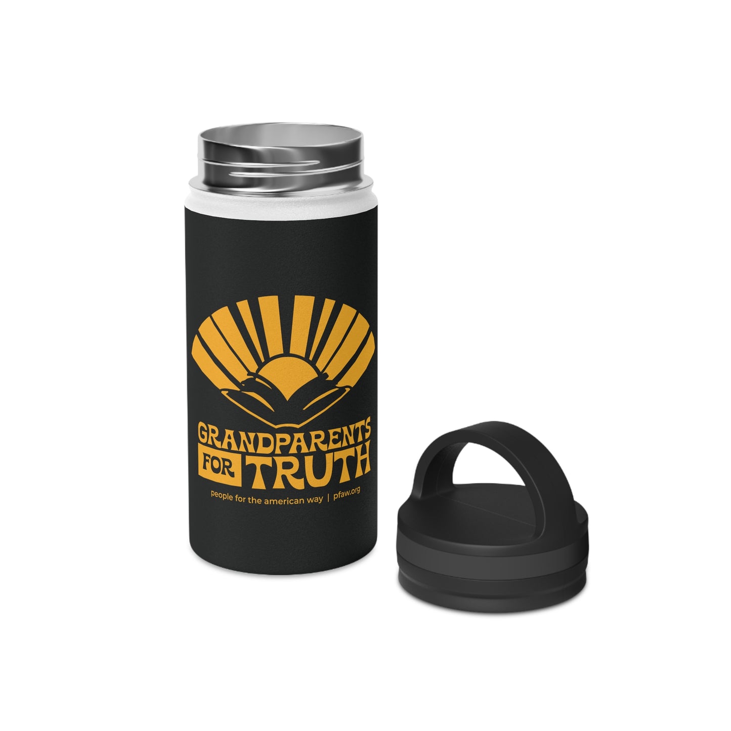 Grandparents For Truth Water Bottle - Black