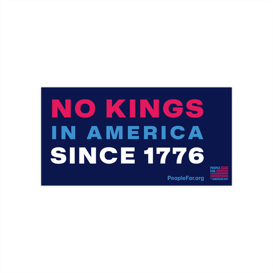 No Kings in America Sticker - Navy