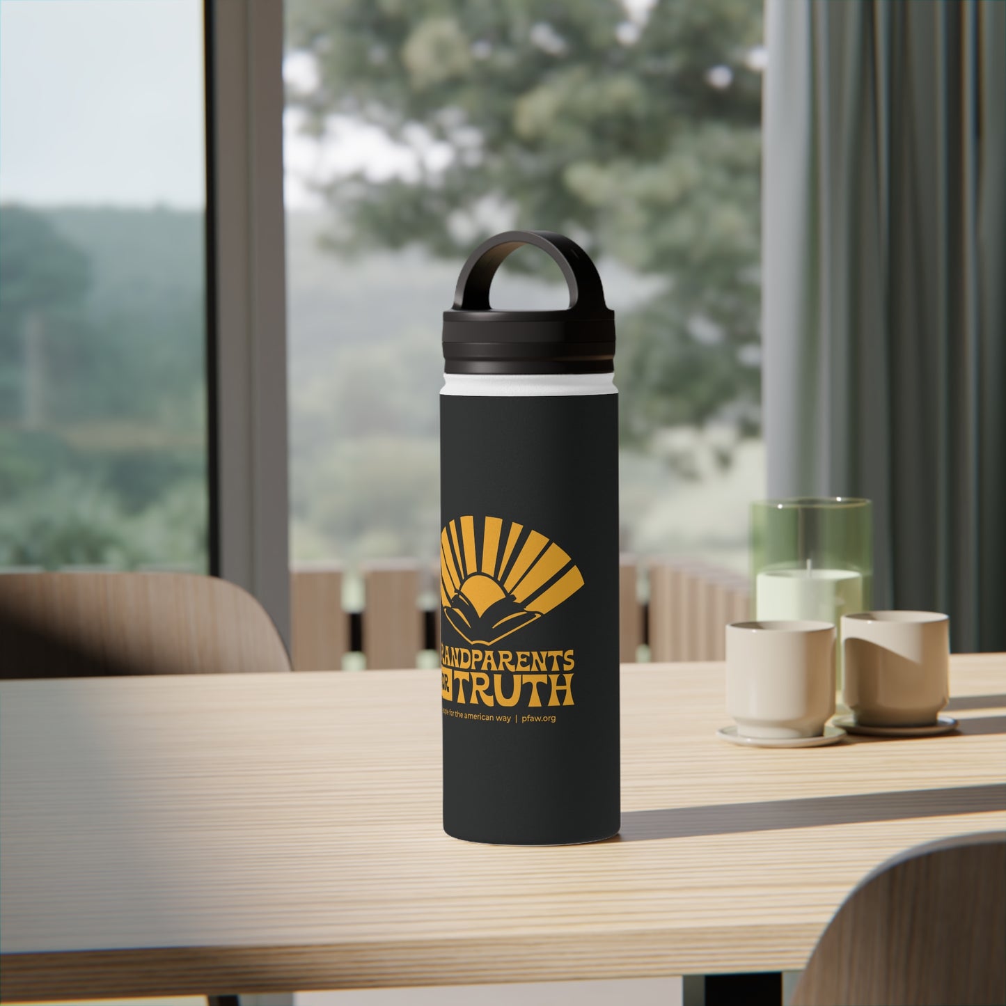Grandparents For Truth Water Bottle - Black
