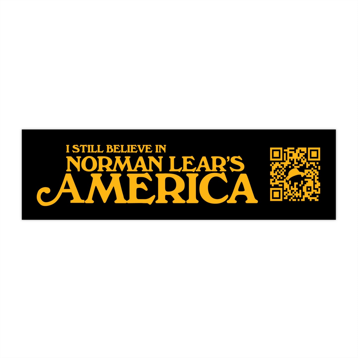 Norman Lear's America Bumper Sticker - Black & Gold