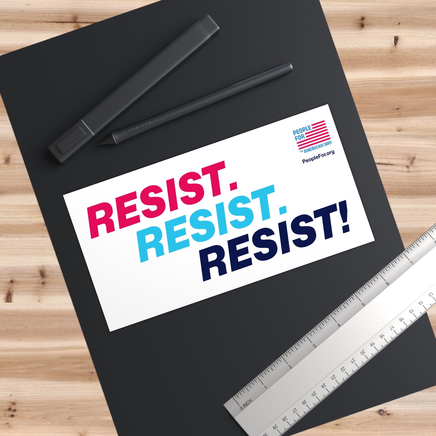 Resist. Resist. Resist! Sticker - White