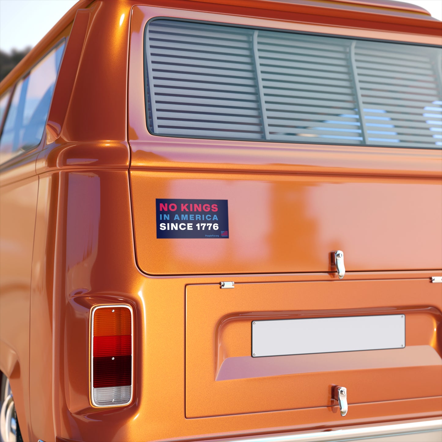 No Kings in America Sticker - Navy