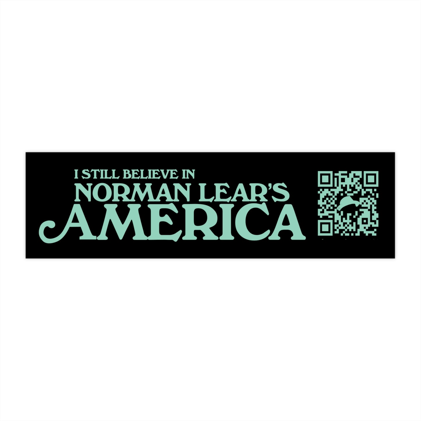 Norman Lear's America Bumper Sticker - Black & Teal