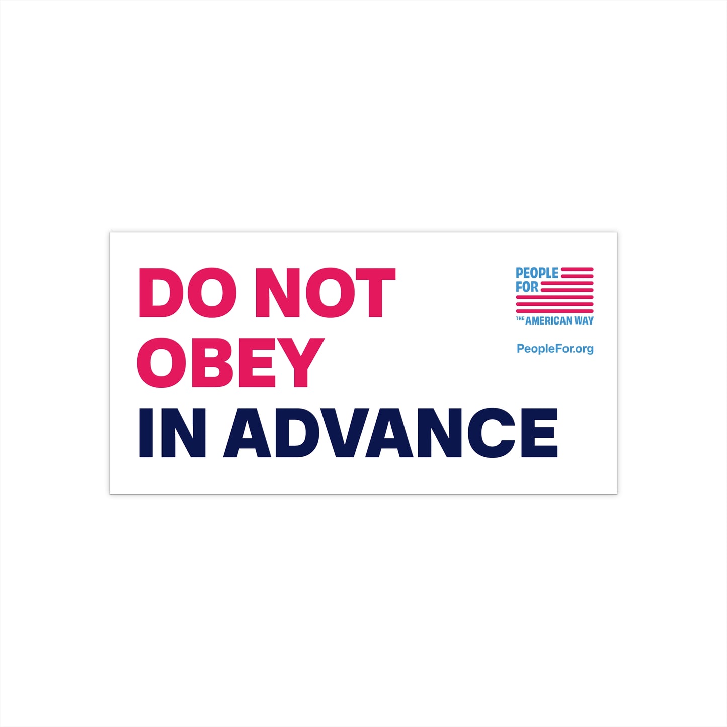 Do Not Obey Sticker - White