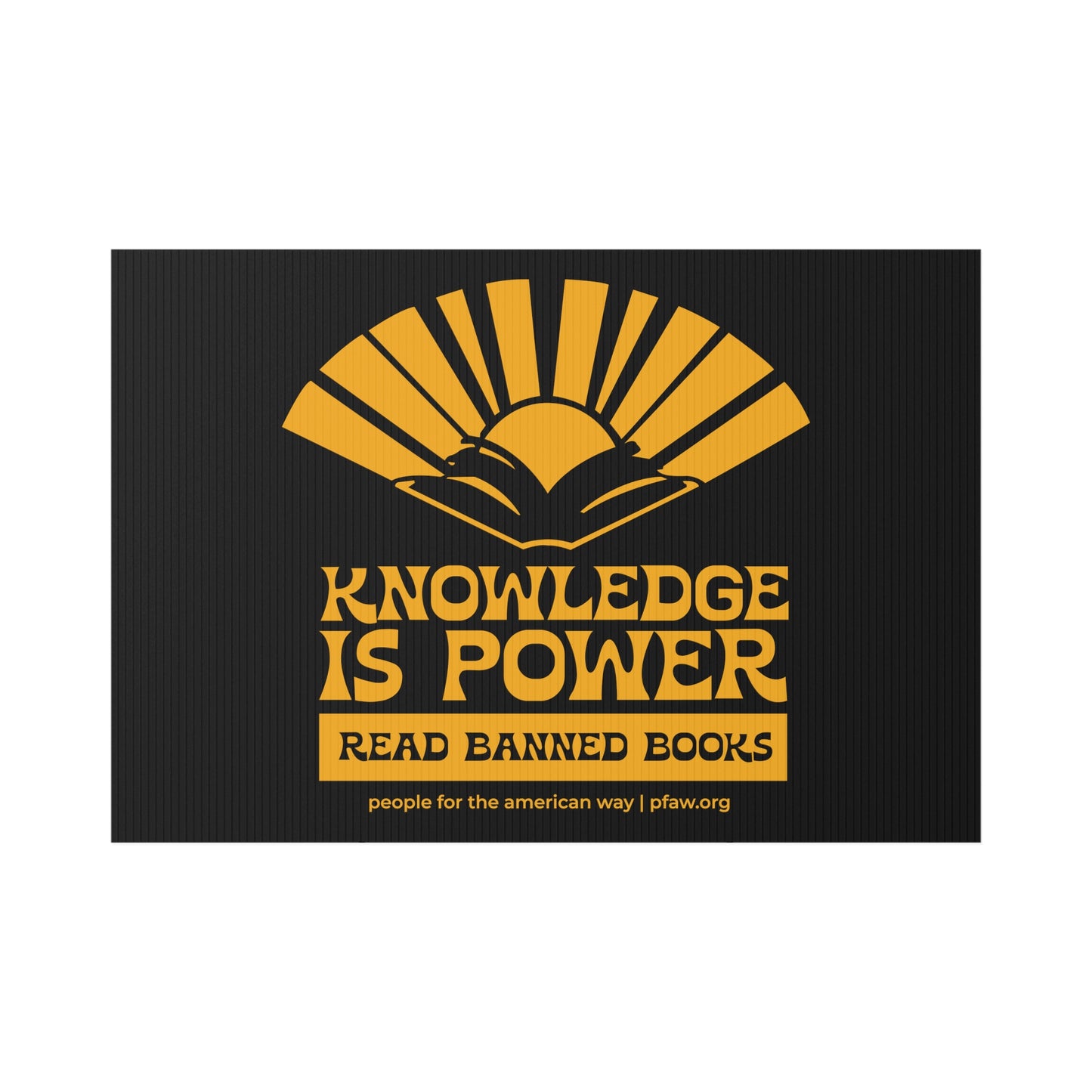 Knowledge is Power Lawn Sign - Black & Gold