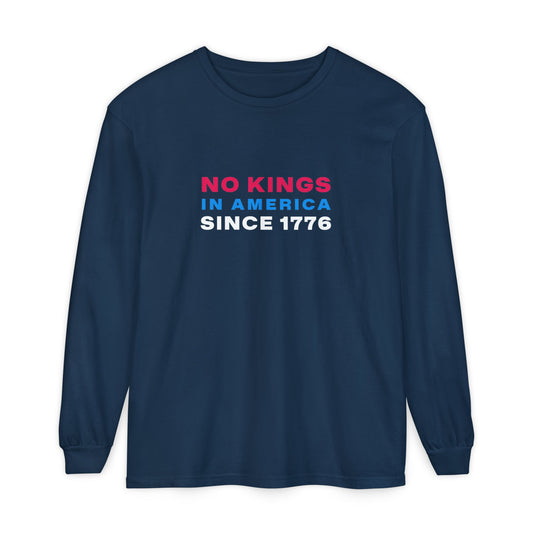 Unisex No Kings in America Long Sleeve Graphic Tee