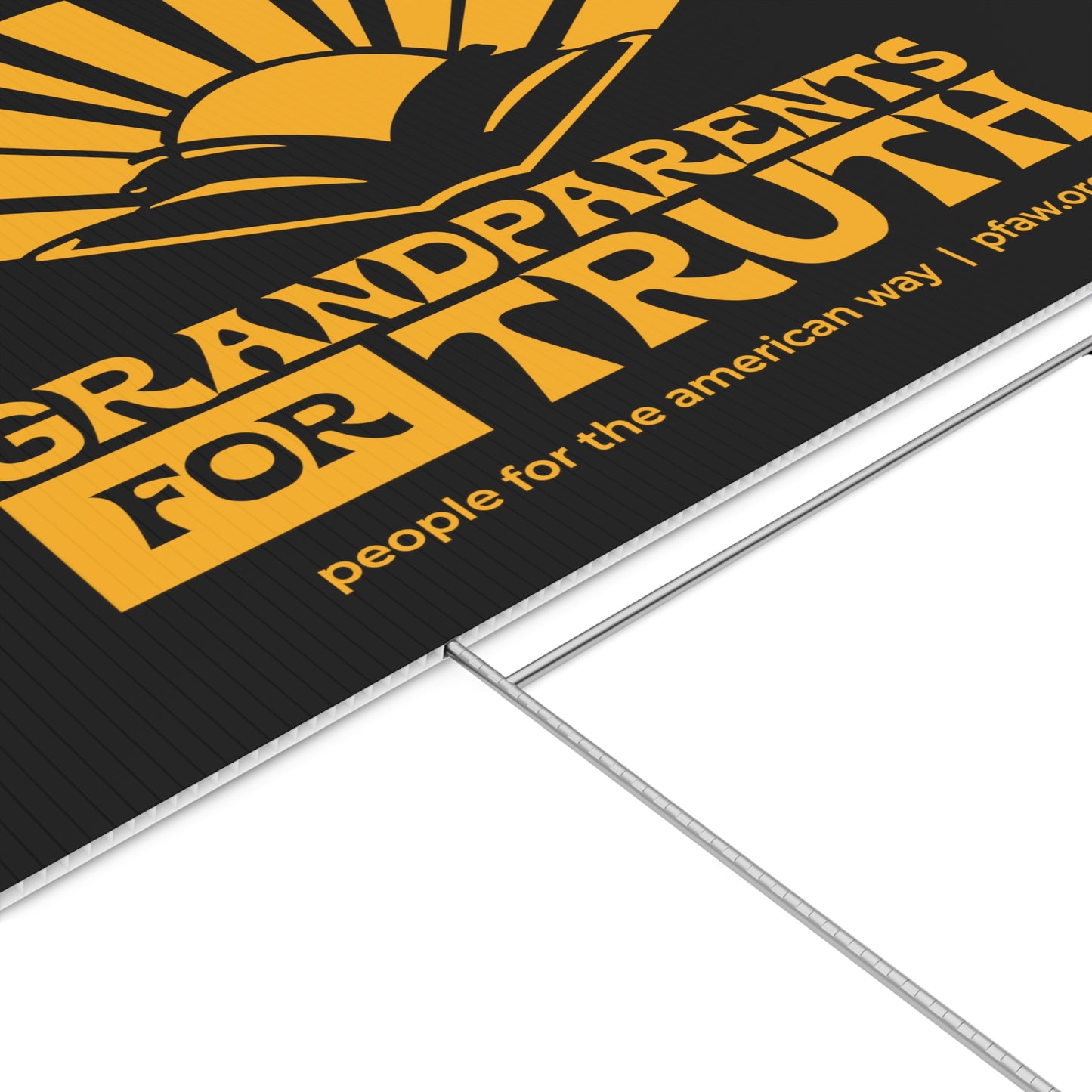 Grandparents For Truth Lawn Sign - Black & Gold