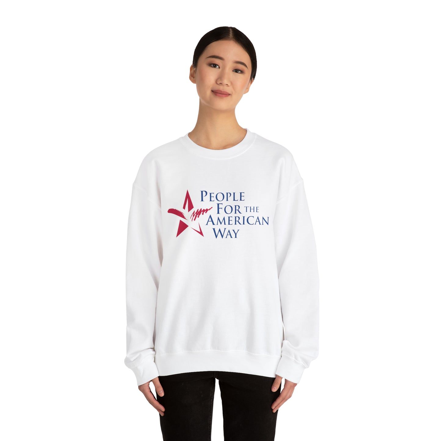 People For the American Way Logo Crewneck Sweatshirt