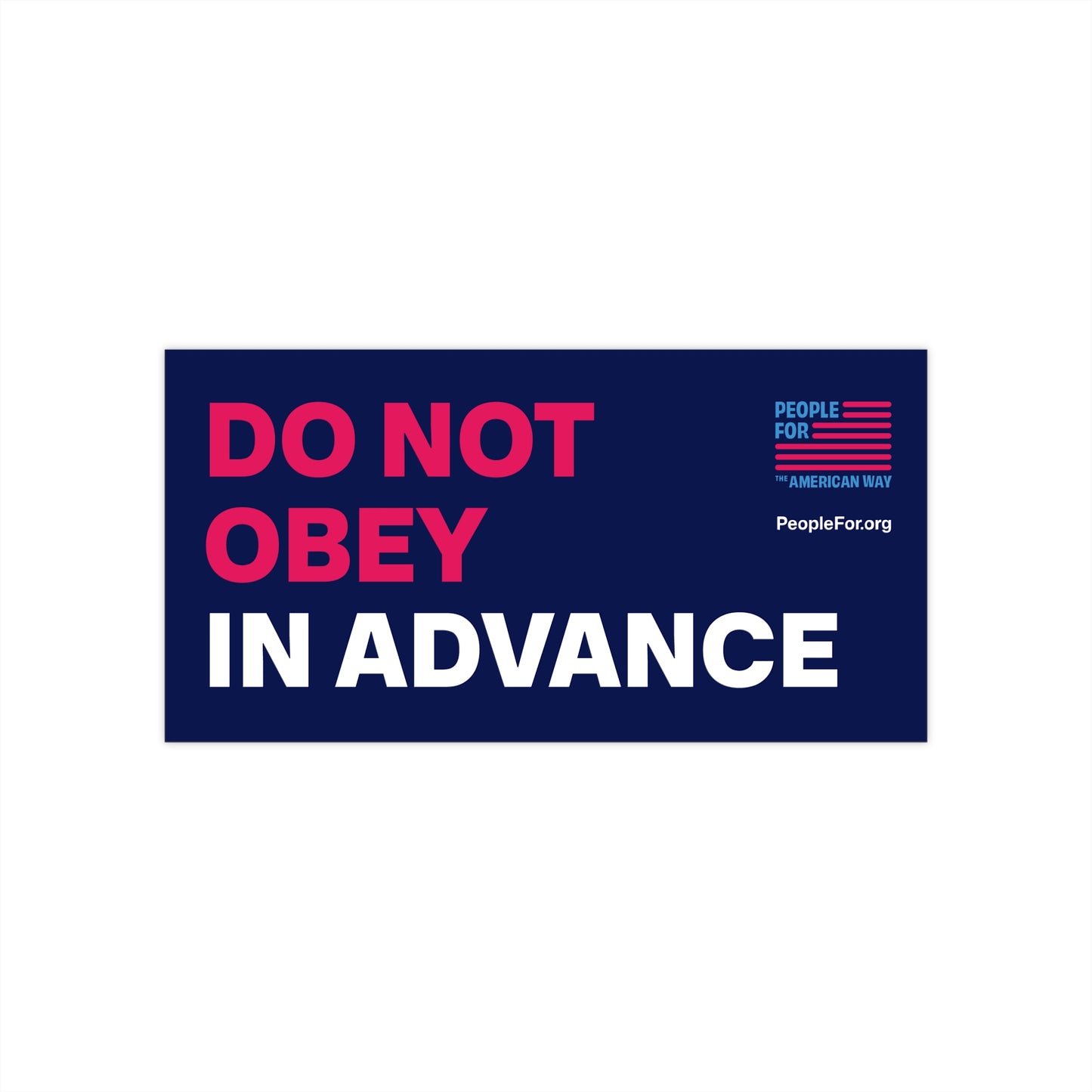 Do Not Obey Sticker - Navy