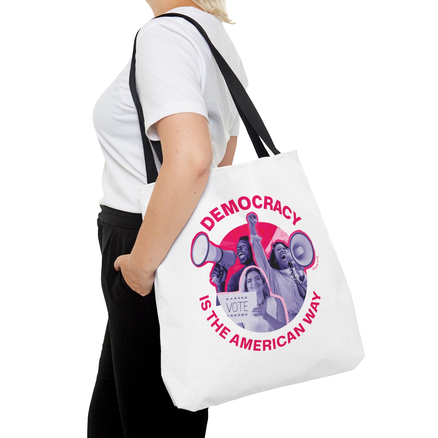 Democracy is the American Way Tote - White