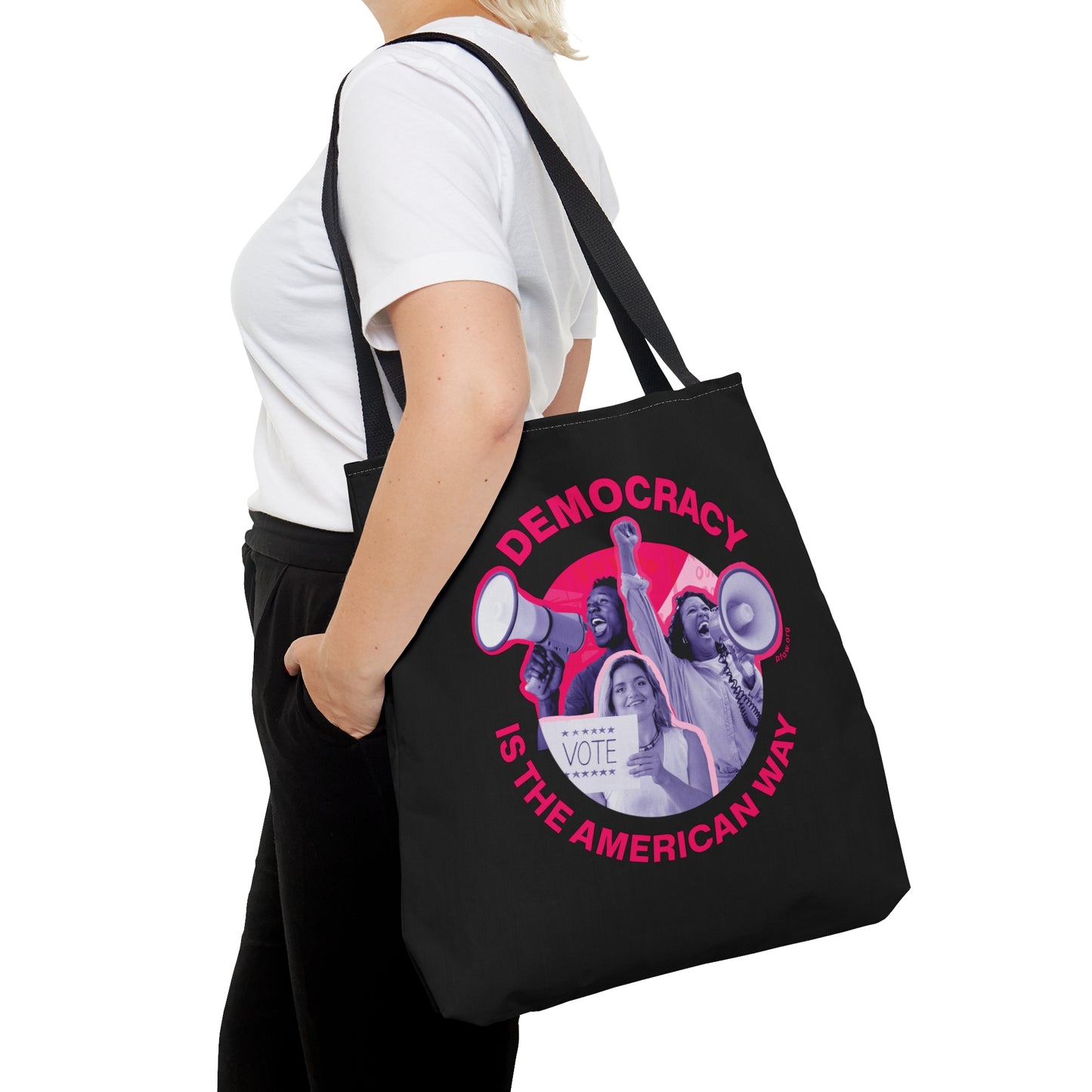 Democracy is the American Way Tote - Black
