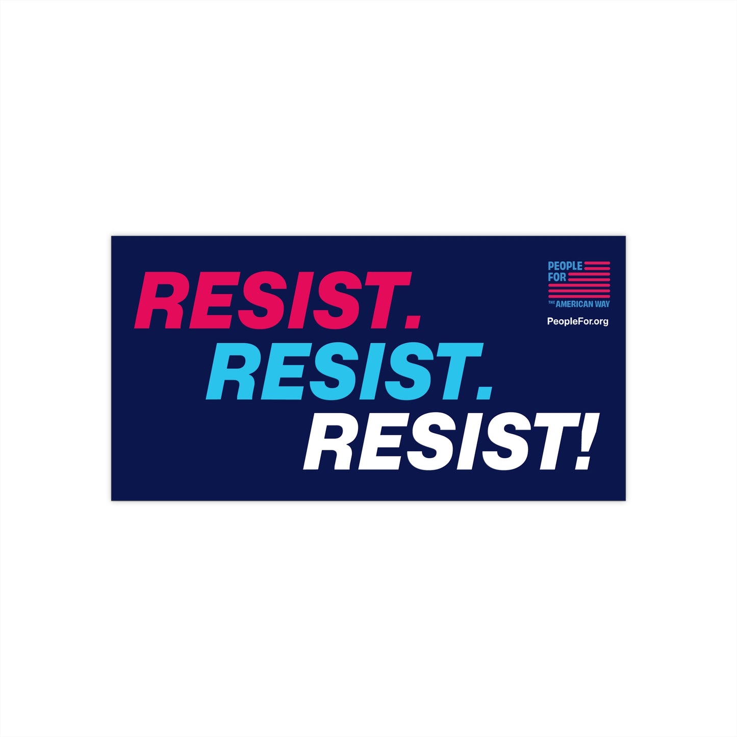 Resist. Resist. Resist! Sticker - Navy