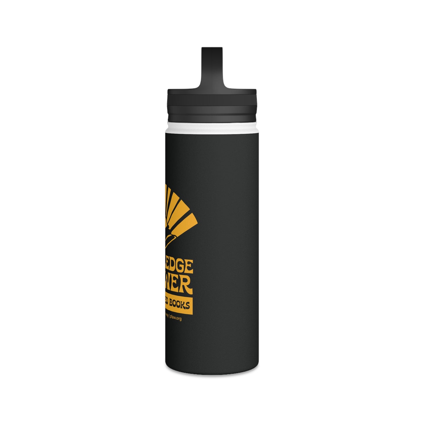 Knowledge is Power Water Bottle - Black