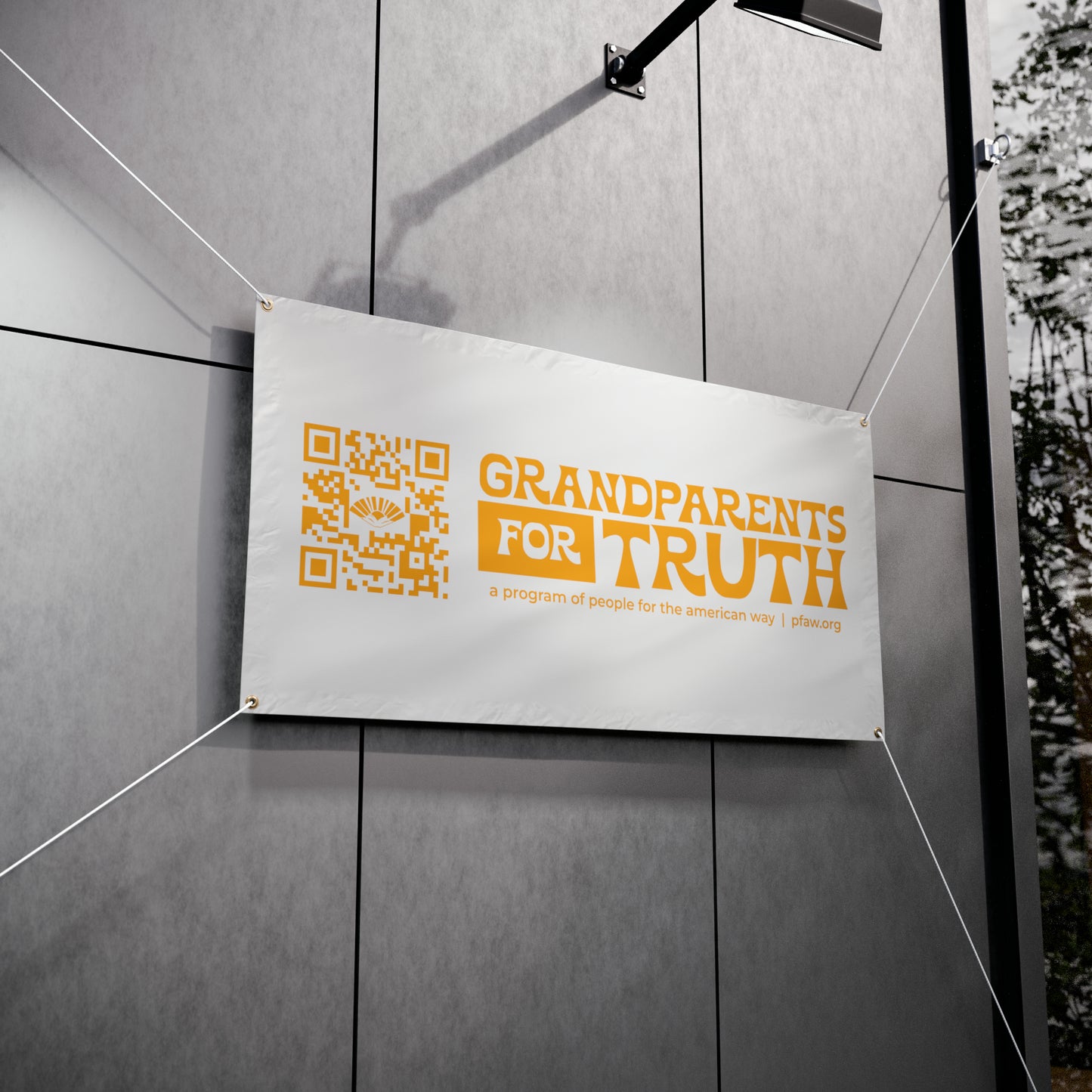 Grandparents For Truth Banner - White