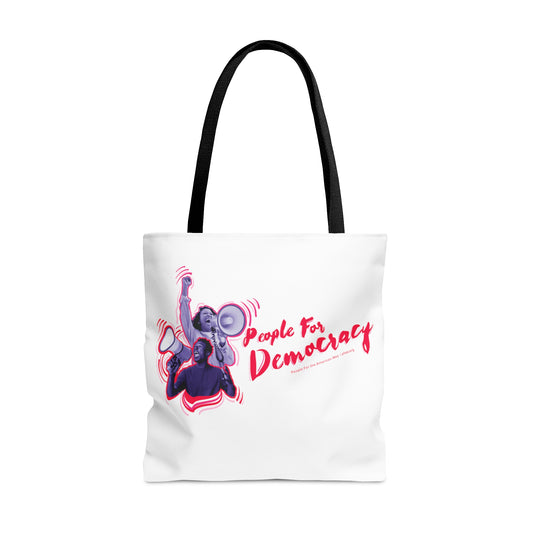 People For Democracy Tote - White