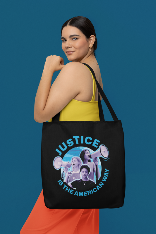 Justice is the American Way Tote - Black