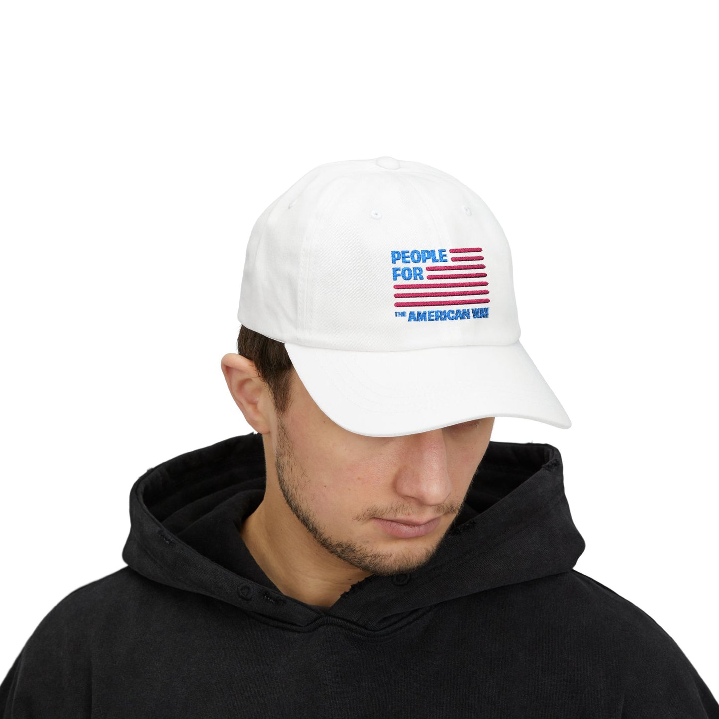 Classic Cap — "People For The American Way" Embroidered Flag Hat