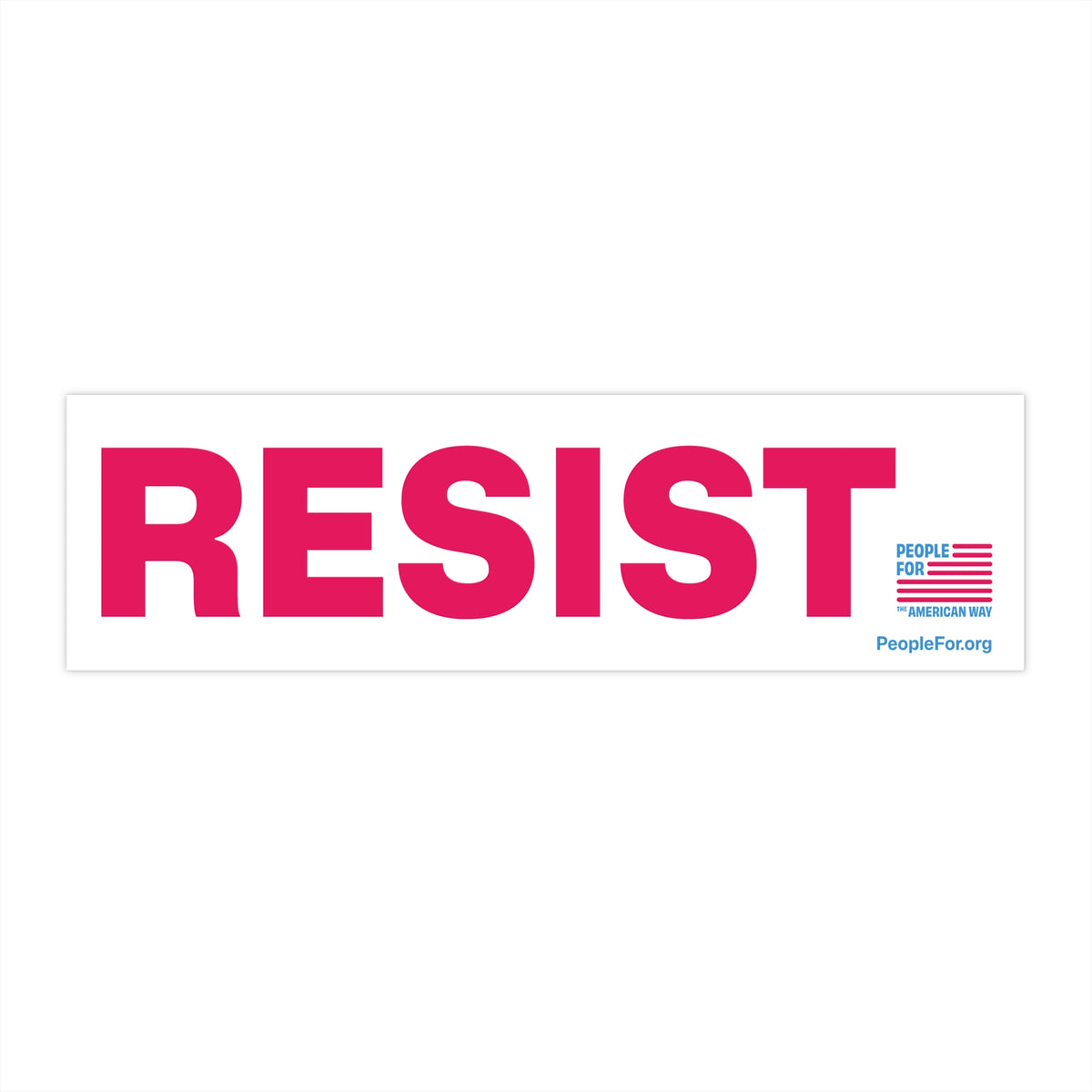 Resisiting Sticker RESIST Bumper Sticker - White – peoplefor