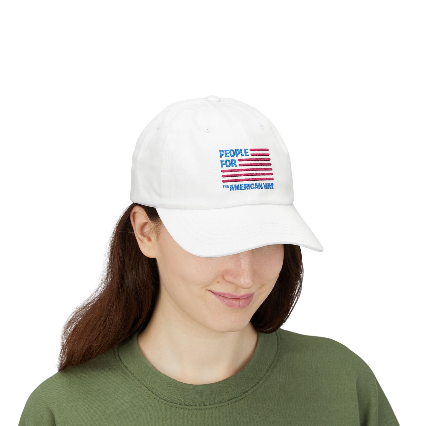 Classic Cap — "People For The American Way" Embroidered Flag Hat
