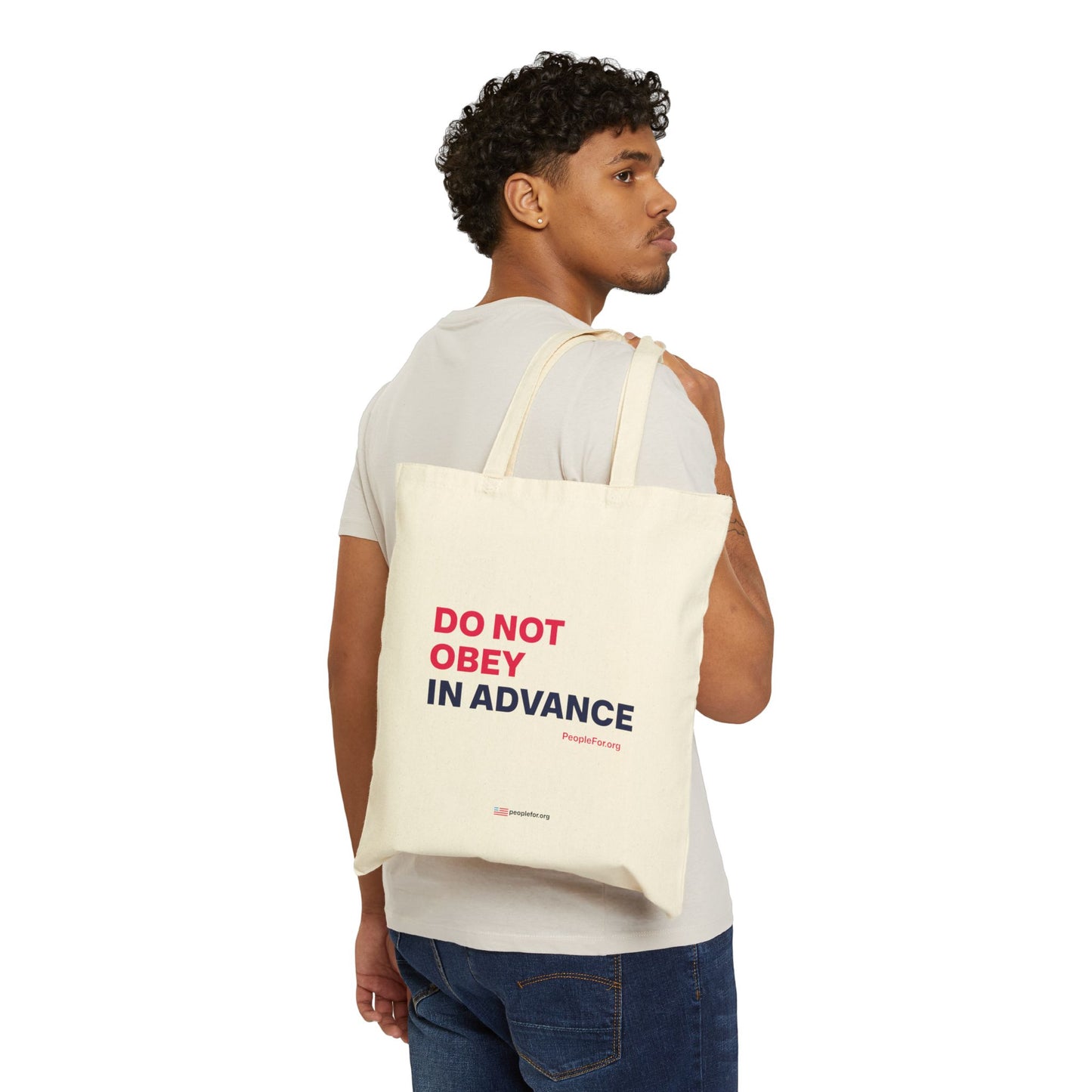 Do Not Obey in Advance Canvas Tote