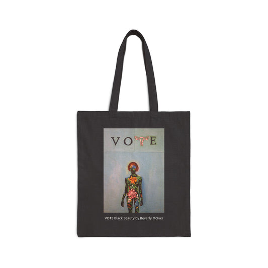 Tote Bag: "Vote Black Beauty" by Beverly McIver (black)
