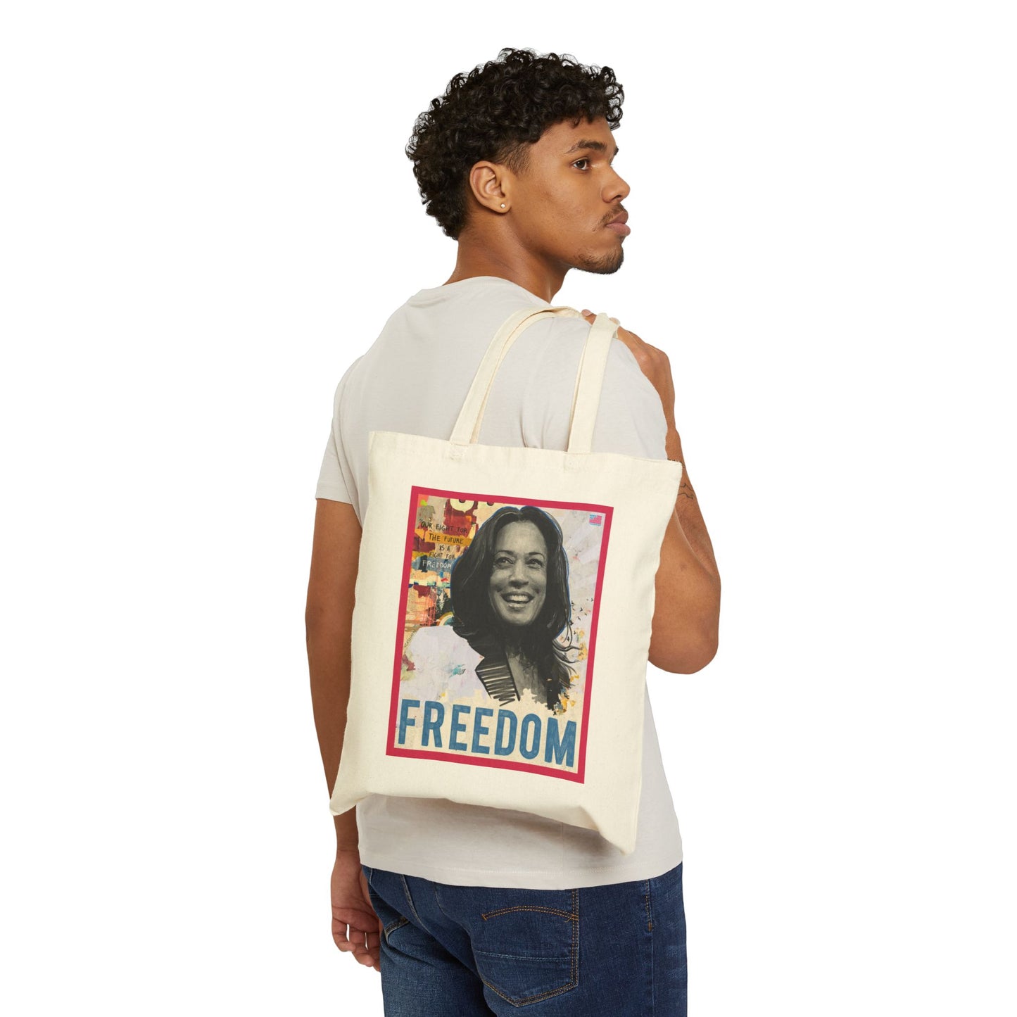 Freedom Kamala Harris Portrait by Victoria Cassinova tote bag