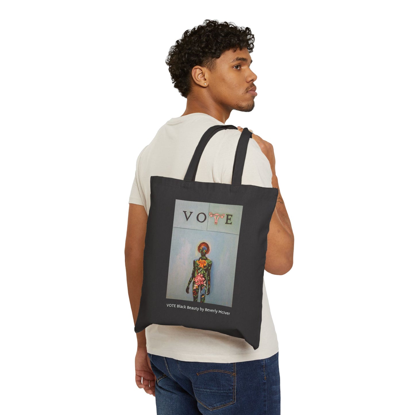 Tote Bag: "Vote Black Beauty" by Beverly McIver (black)