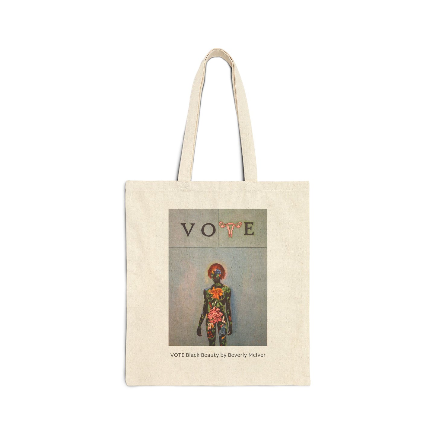 Tote Bag: "Vote Black Beauty" by Beverly McIver (natural)