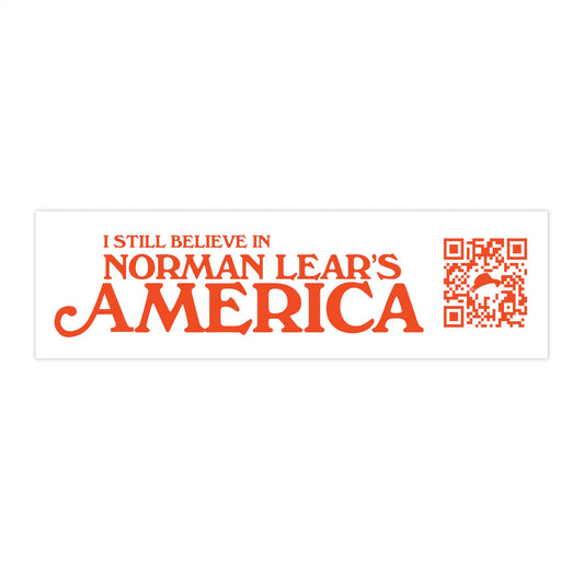 Norman Lear's America Bumper Sticker - White & Red