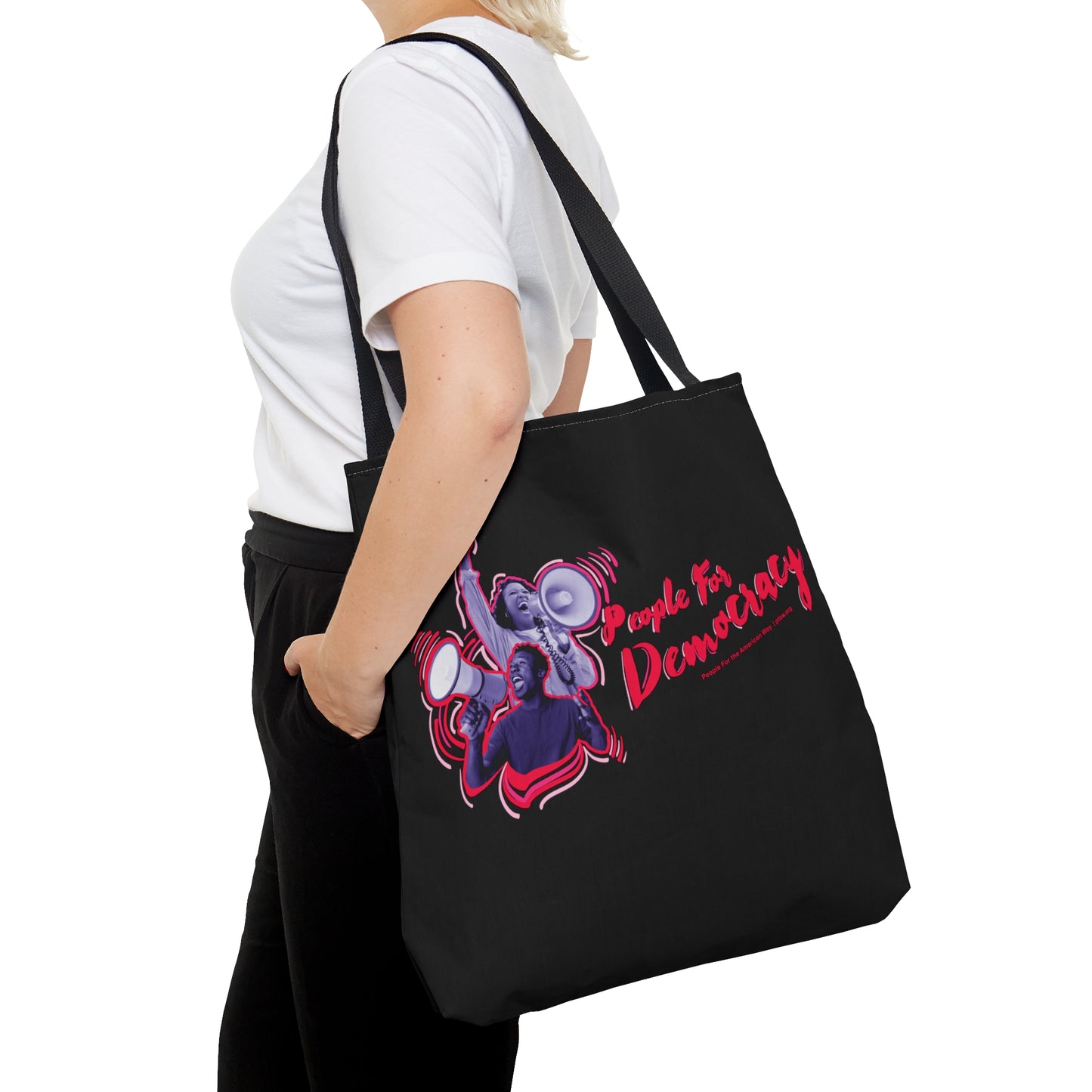 People For Democracy Tote - Black