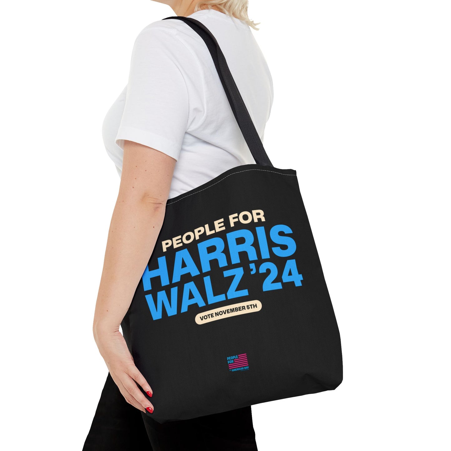 People For Harris Walz tote bag