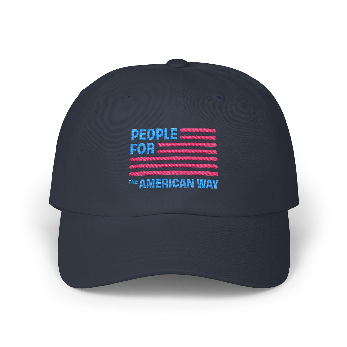 Classic Cap — "People For The American Way" Embroidered Flag Hat