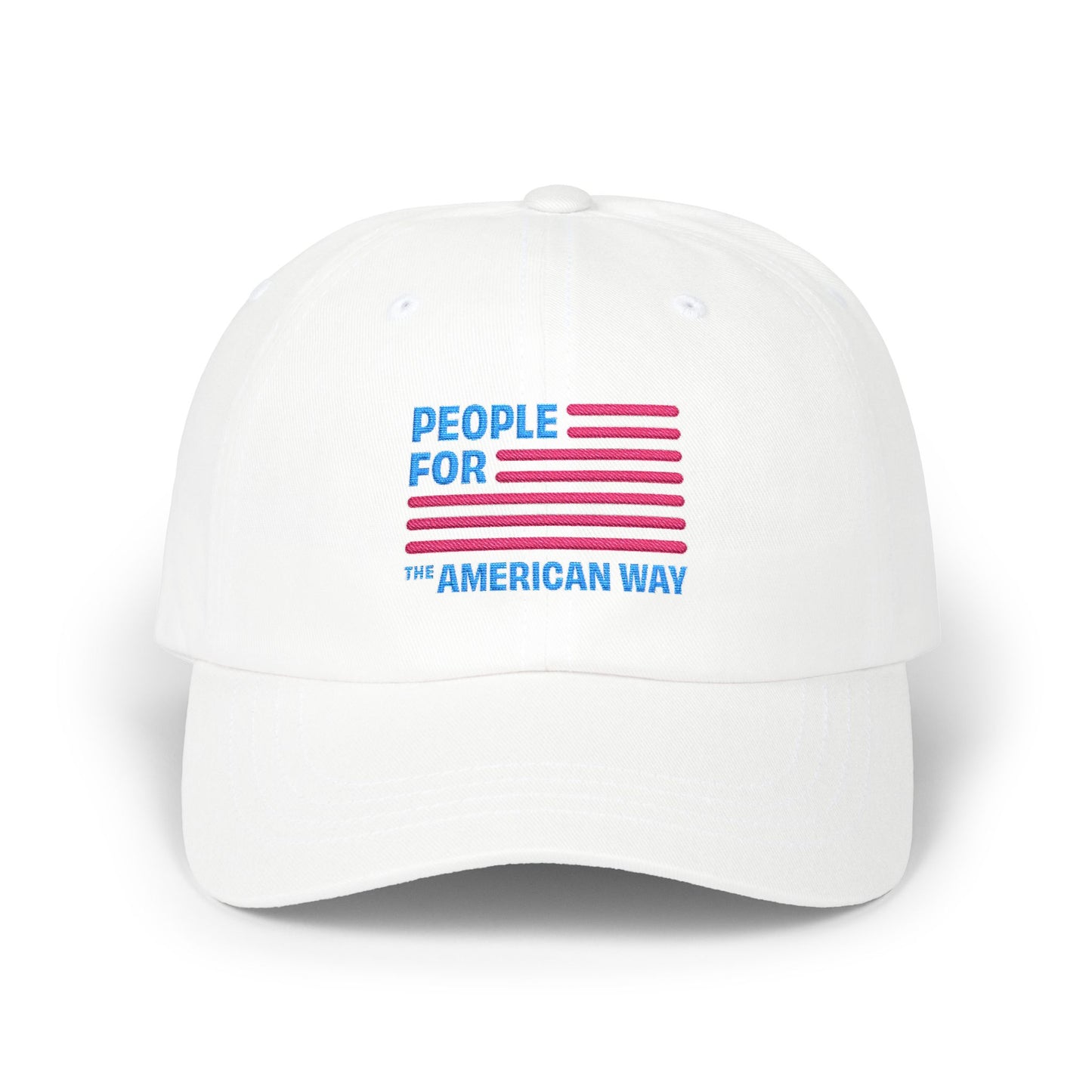 Classic Cap — "People For The American Way" Embroidered Flag Hat