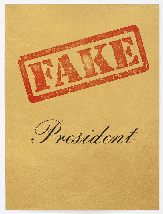 "Fake President" by Richard Serra, limited edition, signed print